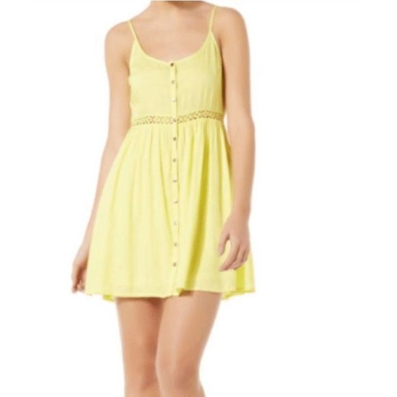Adam Levine 🐾 Yellow Eyelet Middle Sundress Size 11/12 Large - Picture 1 of 10